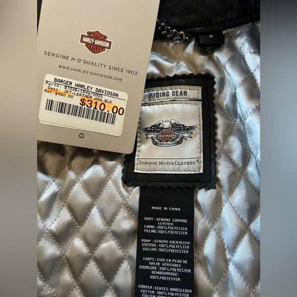 NWT HARLEY DAVIDSON Genuine Leather Riding Jacket Women’s Size Small - Picture 10 of 12